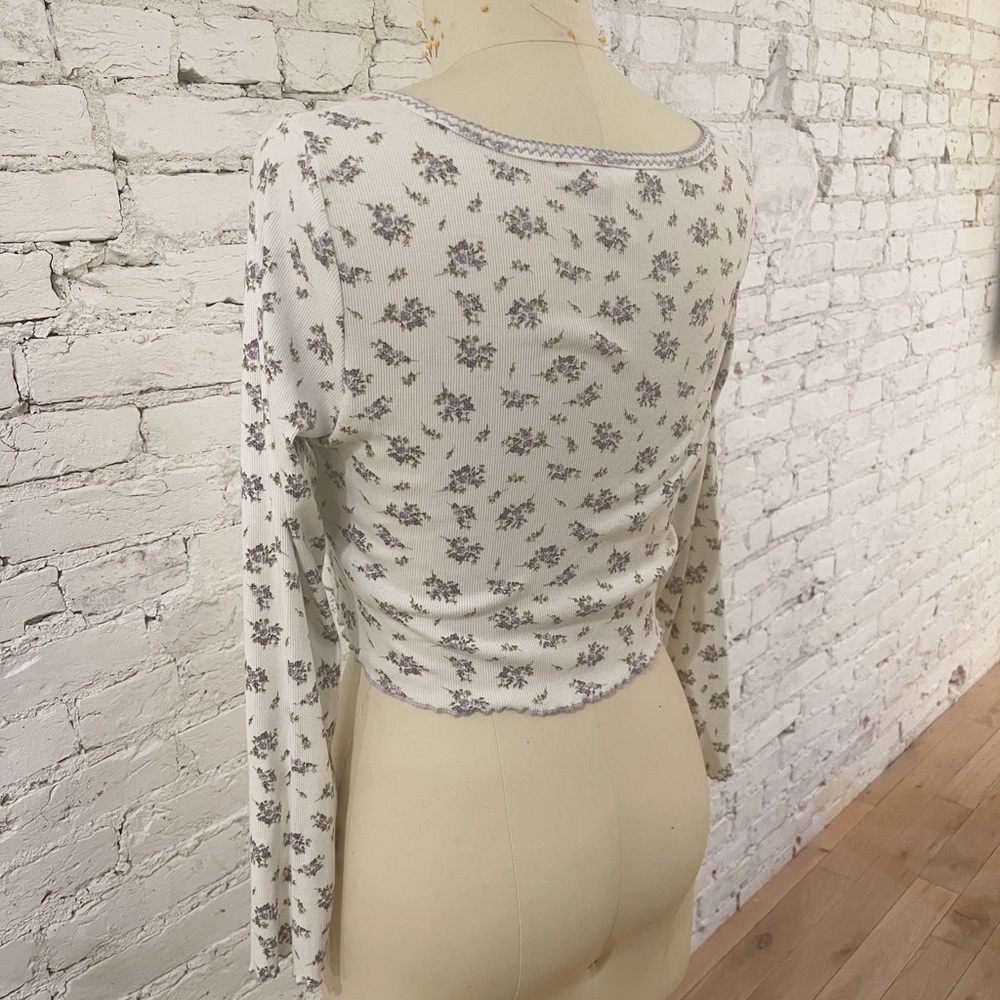 H&M Floral Drawstring Crop - Picture 2 of 2